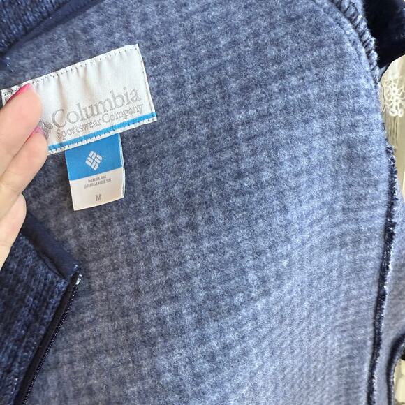 Columbia women's sz. Medium dark blue full zip jacket; athleisure sporty #4244 - Picture 6 of 9